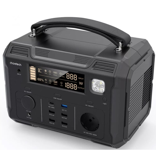 Зарядная станция  Choetech 500W Type-C/USB/DC/AC - фото №10
